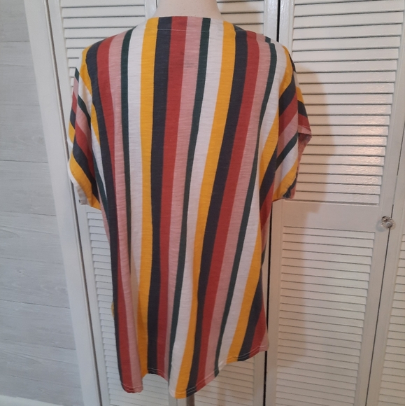 Bobbie brooks striped cotton blend top sz 2X *D6 - Picture 4 of 6